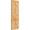 Ekena Millwork Framed Board-n-Batten Shutters w/Z-Bar, Rough Sawn Western Red Cedar, 21 1/2W x 60H, PR RBF06Z21X060RWR - alternate 5
